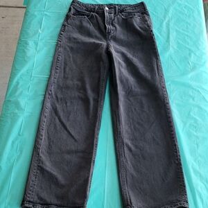 Old Navy Women's Black Extra High Rise SKY-HI WIDE LEG SIZE 8